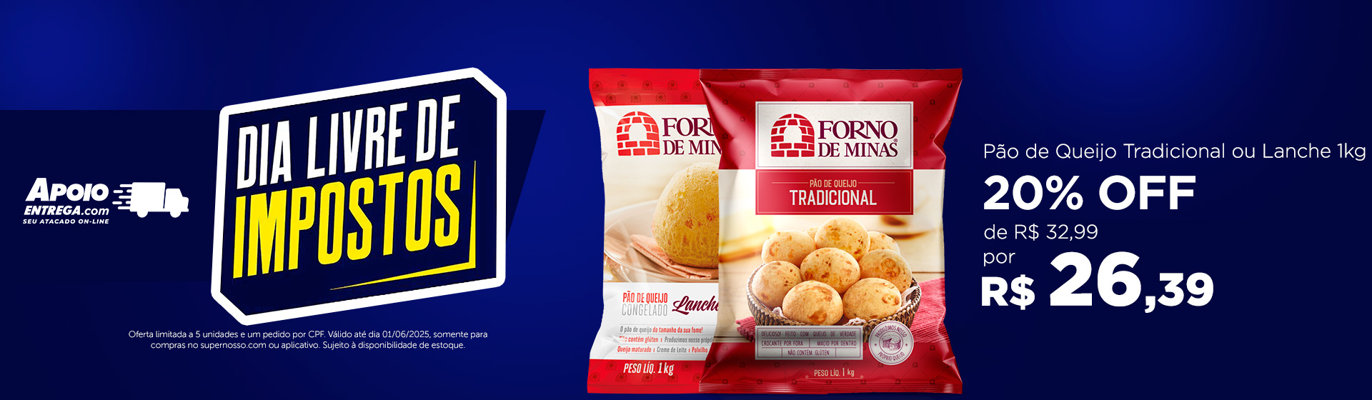 Pão de Queijo até 01/06